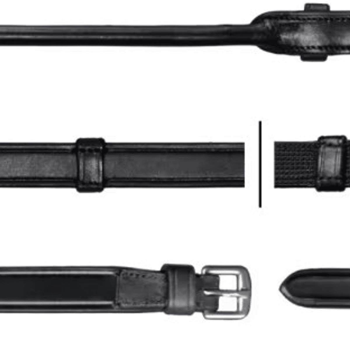 Dy`on Hunter Reins 16 mm 7 Leather Loops Round Leather